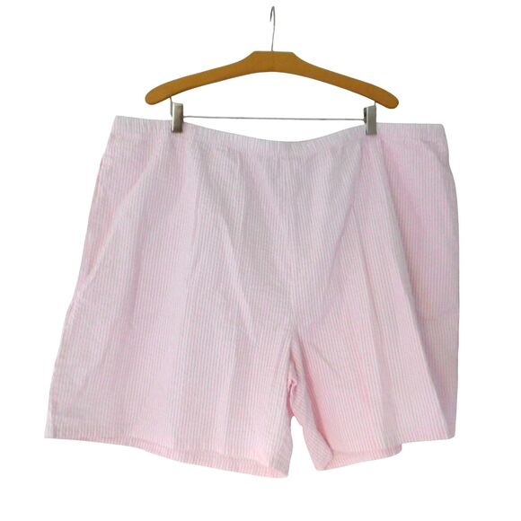 NEW Womens Seersucker Pajamas 2 Pc Striped Short Sleeve Shorts 2 Pc Size 3X - Picture 7 of 8